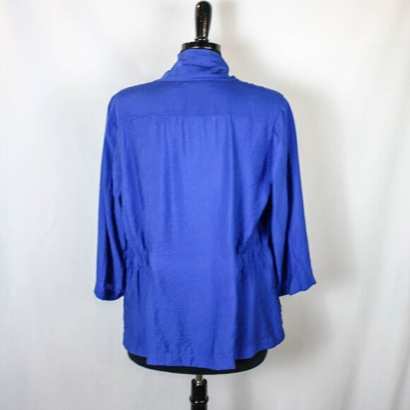 Chico's Open Front Blue Jacket Top Blue 1 … - Picture 3 of 4